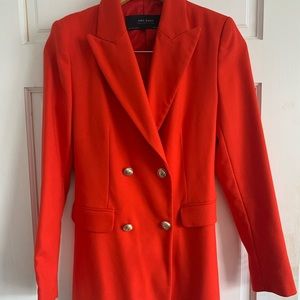 ZARA blazer dress with gold button details
